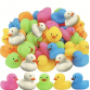 50 st Färgglada Gummi Ducks Toy Duckies för barn och småbarn